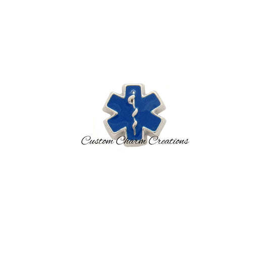 Medical Paramedic EMT Floating Locket Charm - Custom Charm Creations