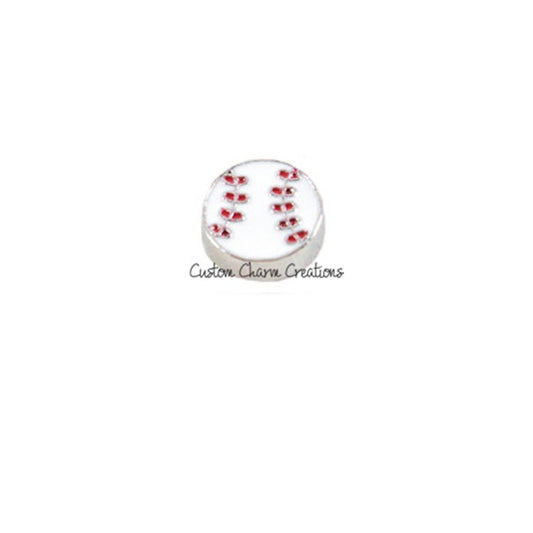 Baseball Floating Locket Charm - Custom Charm Creations