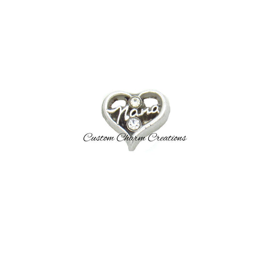 Nana Floating Locket Charm - Custom Charm Creations