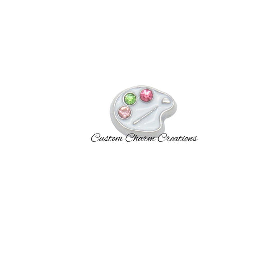 Paint Palette Floating Locket Charm - Custom Charm Creations